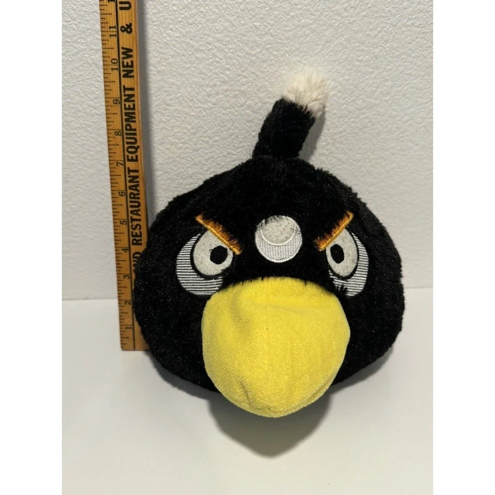 Angry Birds 10 inch Black Bomb White Dot Plush Rare Commonwealth 2010